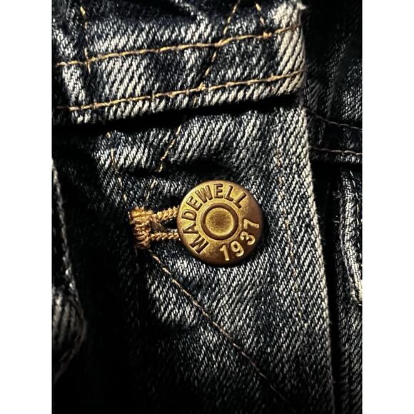 Madewell Womens Blue Stonewash Relaxed Denim Jean Trucker Button Up Jacket Small - Picture 8 of 11